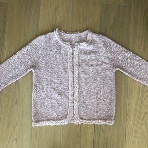 NEW Pink tweed cardigan jacket size medium classy chic Parisian French